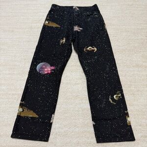Levis 501 x Star Wars Galaxy Denim Jeans Slim Taper Button Fly Size 26x26